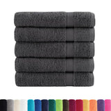 VidaXL serviettes de bain solund 25 pièces 600 g m² 100x150 cm anthracite
