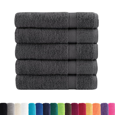 VidaXL serviettes de bain solund 25 pièces 600 g m² 100x150 cm anthracite