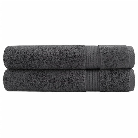 VidaXL serviettes de sauna solund 2 pcs 600 g m² 80x200 cm couleur anthracite