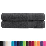 VidaXL serviettes de sauna solund 2 pcs 600 g m² 80x200 cm couleur anthracite