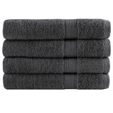 VidaXL serviettes de sauna solund 4 pièces 600 g m² 80x200 cm couleur anthracite