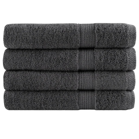 VidaXL serviettes de sauna solund 4 pièces 600 g m² 80x200 cm couleur anthracite