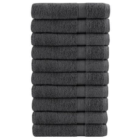 VidaXL serviettes de sauna solund 10 pièces 600 g m² 80x200 cm couleur anthracite