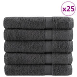 VidaXL serviettes de sauna solund 25 pièces 600 g m² 80x200 cm couleur anthracite