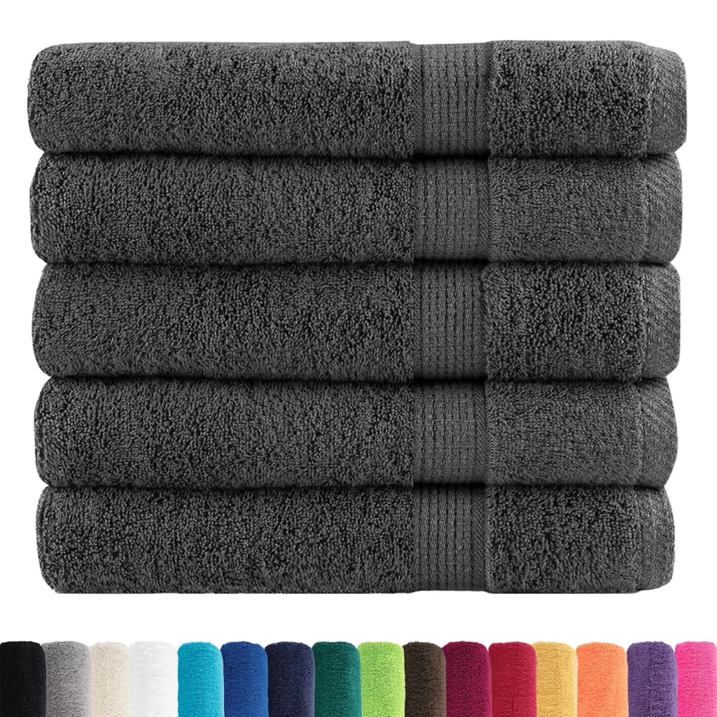 VidaXL serviettes de sauna solund 25 pièces 600 g m² 80x200 cm couleur anthracite