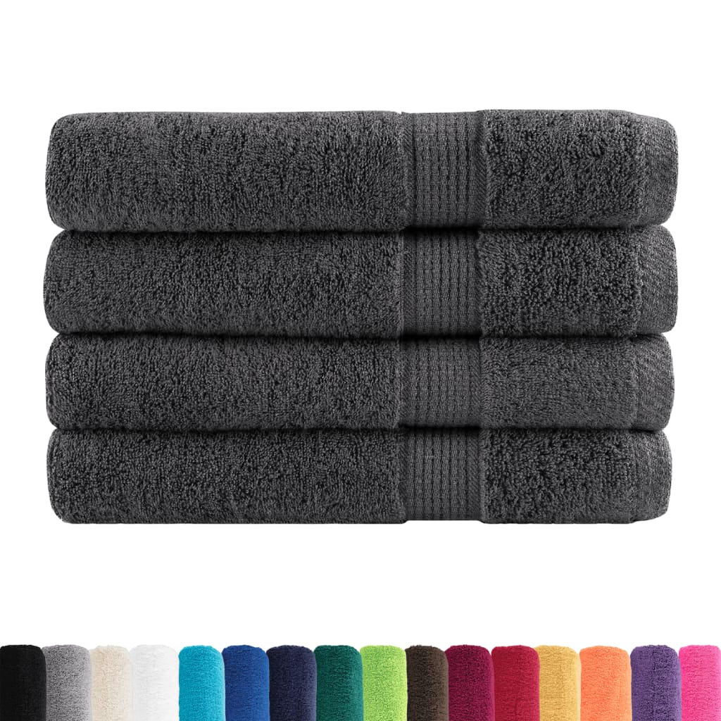 Vidaxx serviettes solund 4 pcs 600 g m² 100x200 cm couleur anthracite