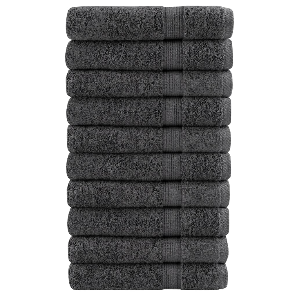 Vidaxx serviettes solund 10 pcs 600 g m² 100x200 cm couleur anthracite