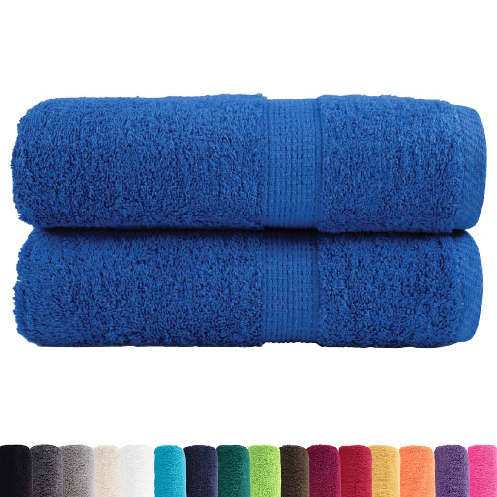 Vidaxx débarbouillettes premium solund 2 pièces bleu 30x30 cm 600 g m²