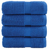 Vidaxx débarbouillettes premium solund 4 pièces bleu 30x30 cm 600 g m²