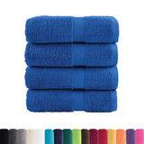 Vidaxx débarbouillettes premium solund 4 pièces bleu 30x30 cm 600 g m²