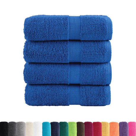 Vidaxx débarbouillettes premium solund 4 pièces bleu 30x30 cm 600 g m²