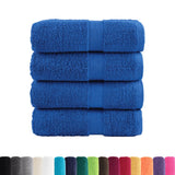 VidaXL Serviettes d'invité SOLUND 4 pcs 600 g m² 30x50 cm bleu