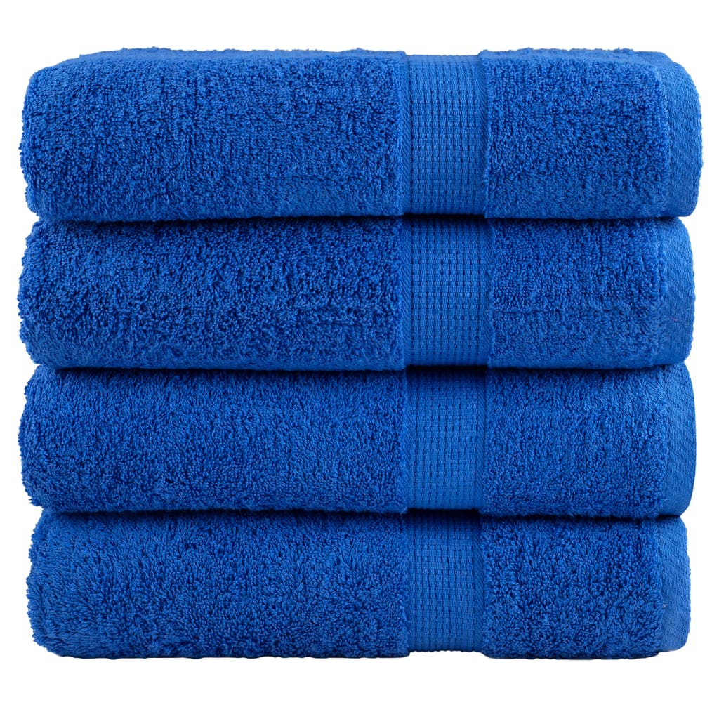 VidaXL serviettes de bain solund 4 pcs 600 g m² 70x140 cm bleu