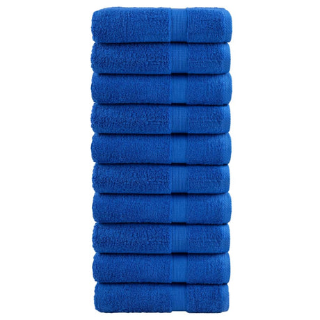 VidaXL serviettes de bain solund 10 pièces 600 g m² 100x150 cm bleu