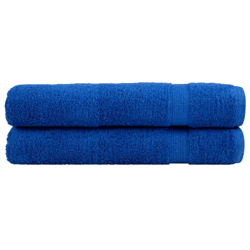 VidaXL serviettes de sauna solund 2 pcs 600 g m² 80x200 cm bleu