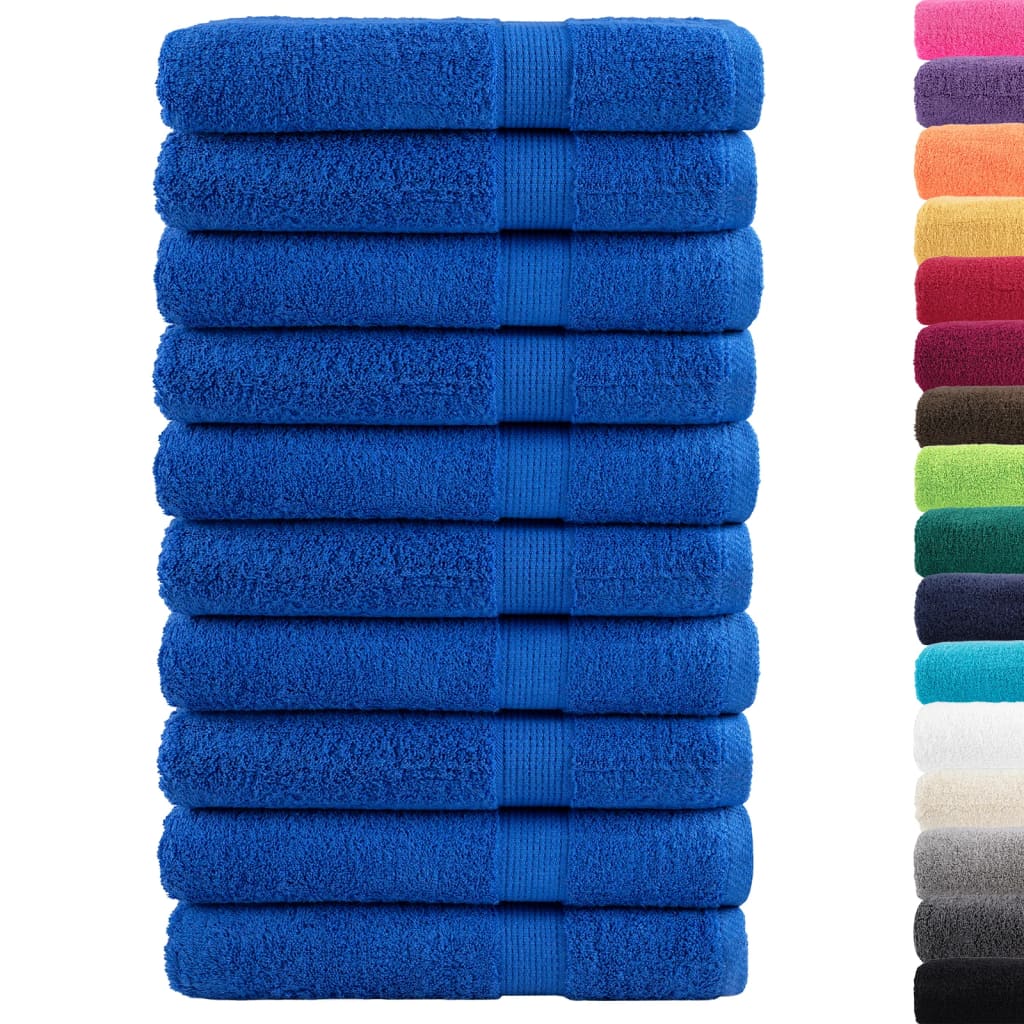 Vidaxx serviettes de sauna solund 10 pièces 600 g m² 80x200 cm bleu
