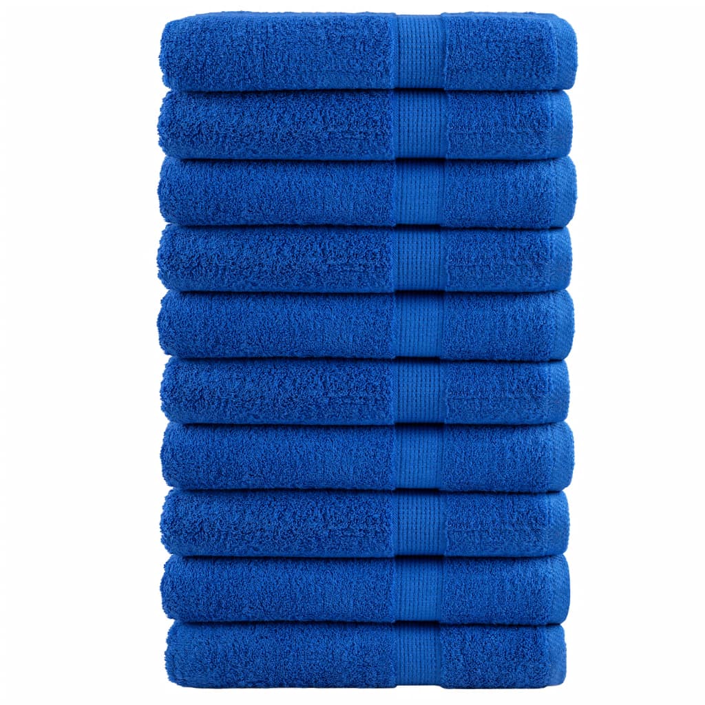 Toallas Vidaxl Solund 10 PCS 600 g m² 100x200 cm azul