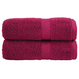 Vidaxx débarbouillettes premium solund 2 pièces bordeaux 30x30cm 600 g m²