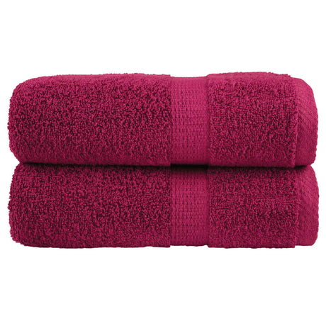 Vidaxx débarbouillettes premium solund 2 pièces bordeaux 30x30cm 600 g m²
