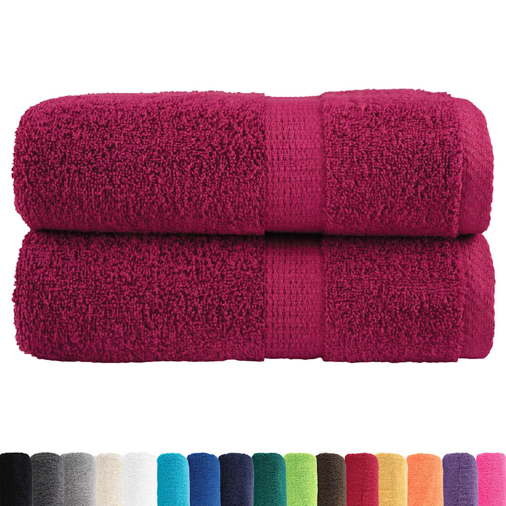 Vidaxx débarbouillettes premium solund 2 pièces bordeaux 30x30cm 600 g m²
