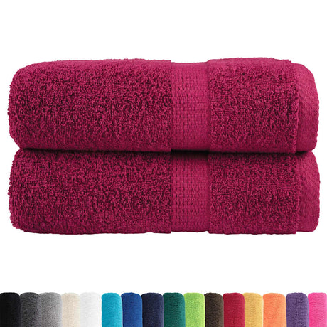 Vidaxx débarbouillettes premium solund 2 pièces bordeaux 30x30cm 600 g m²