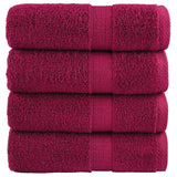 Vidaxl Guest Wipes Solund 4 szt. 600 g m² 30x30 cm Bordeaux Red