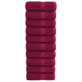 Vidaxx débarbouillettes premium solund 10 pièces bordeaux 30x30 cm 600 g m²