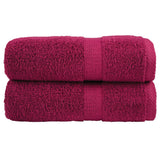 VidaXL serviettes invité solund 2 pcs 600 g m² 30x50 cm rouge bordeaux