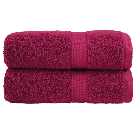 VidaXL serviettes invité solund 2 pcs 600 g m² 30x50 cm rouge bordeaux
