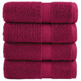 Vidaxl Guest Wipes Solund 4 PCS 600 g m² 30x50 cm Bordeaux Rød