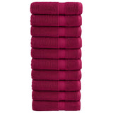 Vidaxl Towels Solund 10 pcs 600 g m² 50x100 cm Bordeaux red