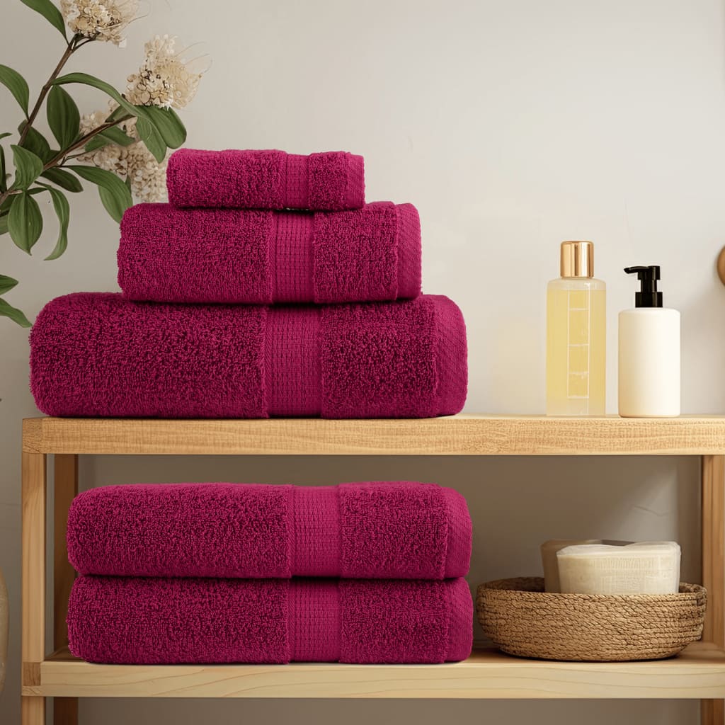 Vidaxl Towels Solund 10 pcs 600 g m² 50x100 cm Bordeaux red