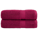 VidaXL serviettes de bain solund 2 pcs 600 g m² 70x140 cm bordeaux