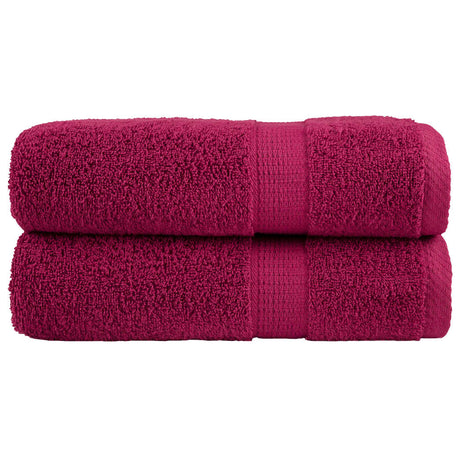 VidaXL serviettes de bain solund 2 pcs 600 g m² 70x140 cm bordeaux