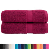 VidaXL serviettes de bain solund 2 pcs 600 g m² 70x140 cm bordeaux