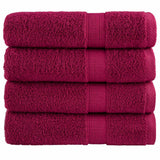 VidaXL serviettes de bain solund 4 pcs 600 g m² 70x140 cm bordeaux