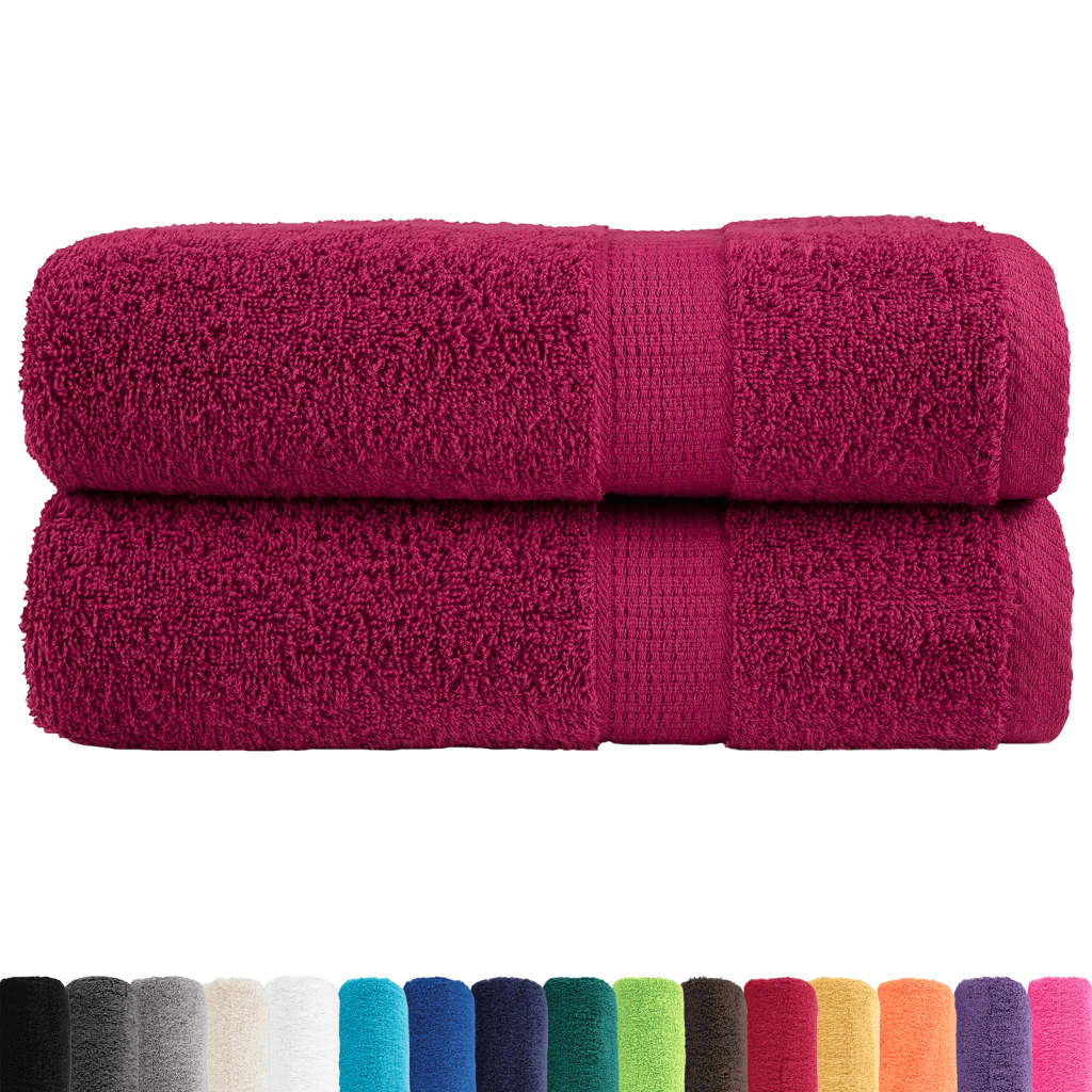 VidaXL serviettes de bain solund 2 pcs 600 g m² 100x150 cm bordeaux