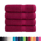 VidaXL serviettes de bain solund 4 pcs 600 g m² 100x150 cm bordeaux