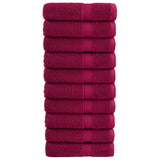 VidaXL serviettes de bain solund 10 pièces 600 g m² 100x150 cm bordeaux