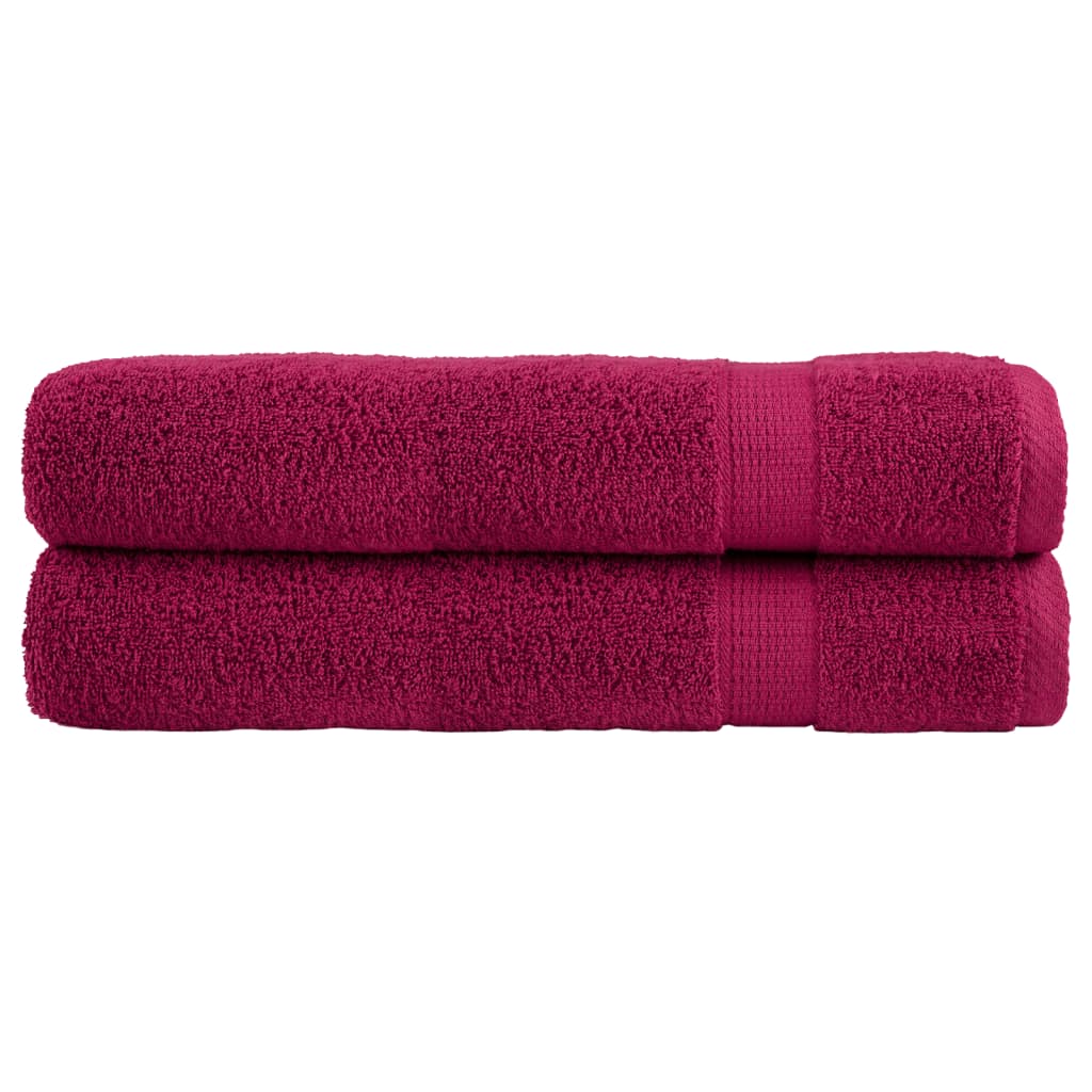 VidaXL serviettes de sauna solund 2 pcs 600 g m² 80x200 cm rouge bordeaux
