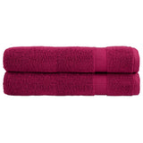 VidaXL serviettes de sauna solund 2 pcs 600 g m² 80x200 cm rouge bordeaux