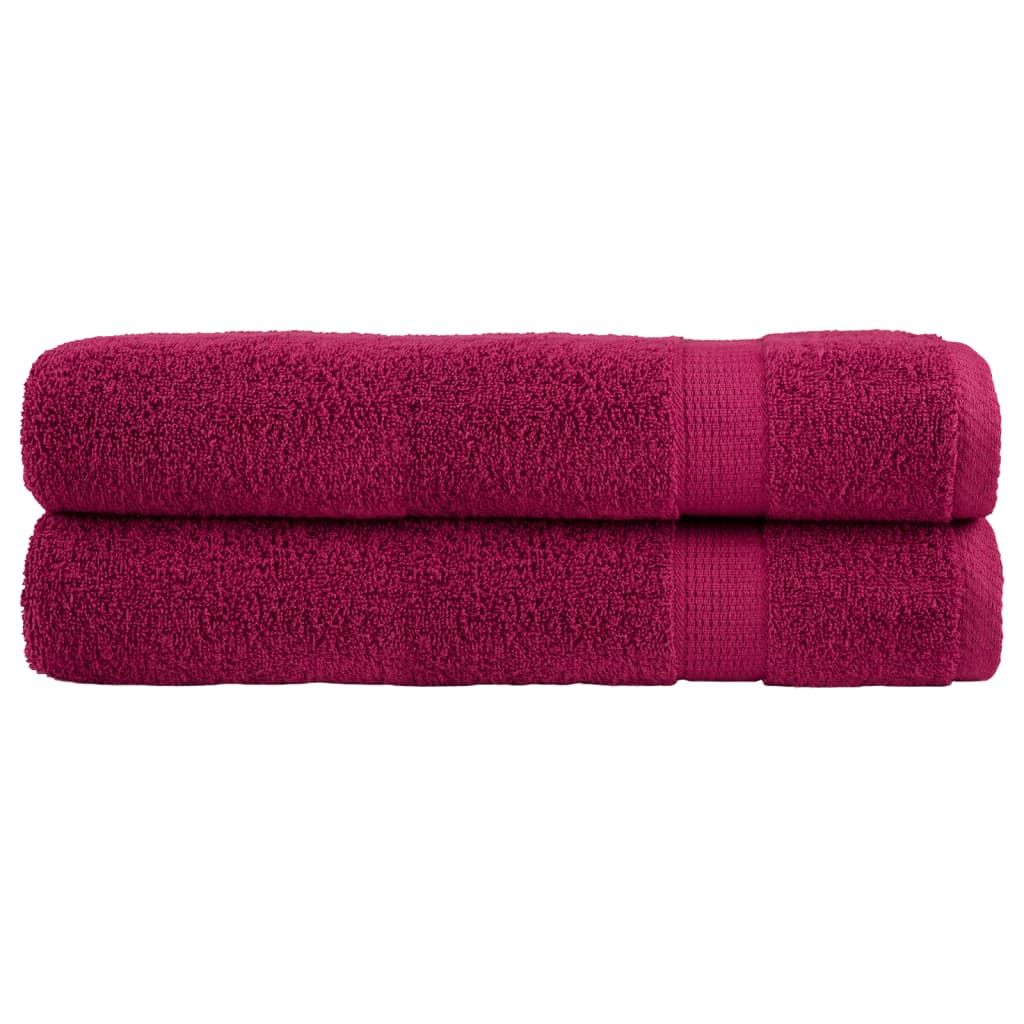 Vidaxl Sauna Cloths Solund 2 stk 600 g m² 80x200 cm Bordeaux Red