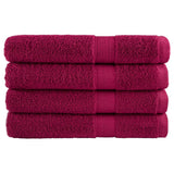 Vidaxx serviettes de sauna solund 4 pcs 600 g m² 80x200 cm bordeaux