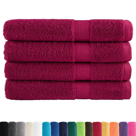Vidaxx serviettes de sauna solund 4 pcs 600 g m² 80x200 cm bordeaux
