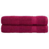 Vidaxx serviettes solund 2 pcs 600 g m² 100x200 cm bordeaux