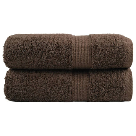 VidaXL Serviettes d'invité SOLUND 2 pcs 600 g m² 30x30 cm marron