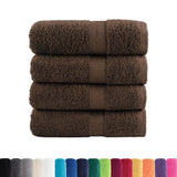 Vidaxx débarbouillettes premium solund 4 pièces marron 30x30 cm 600 g m²