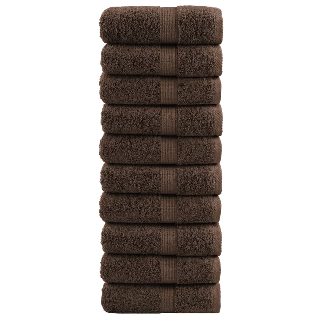 Vidaxl Guest wipes Solund 10 pcs 600 g m² 30x30 cm brown