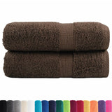 VidaXL serviettes invités solund 2 pcs 600 g m² 30x50 cm marron