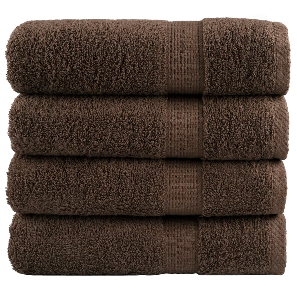 Vidaxl Towels Solund 4 pcs 600 g m² 50x100 cm brown